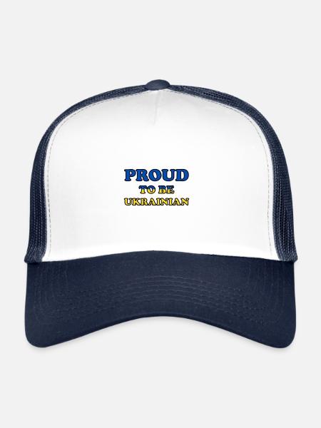 Proud to be Ukrainian Ukraine Pride Kiev - Trucker Cap - white/navy - Front