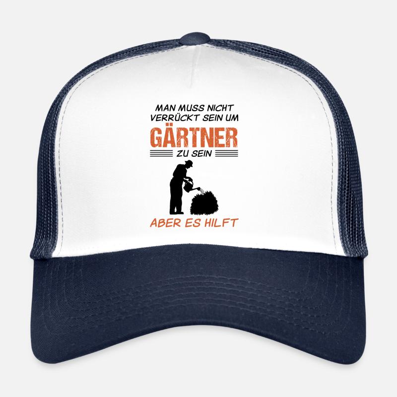 Gärtner Lustiger Spruch Gartenarbeit Geschenk - Trucker Cap - Weiß/Navy