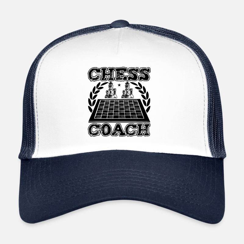 Chess Coach Funny Chess Quotes - Trucker Cap - Weiß/Navy