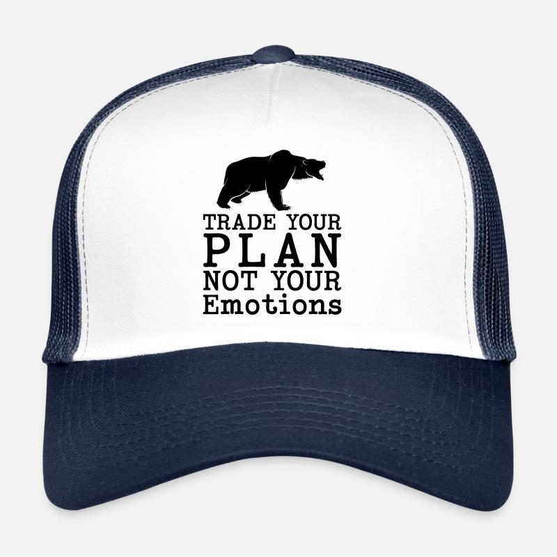 Tradez votre plan pas vos émotions Marché baissier Casquette trucker 