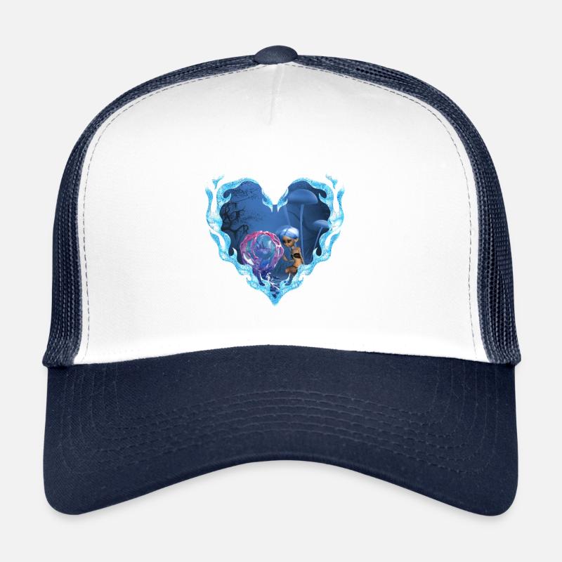 Fée mignonne avec poisson fantastique Casquette trucker 