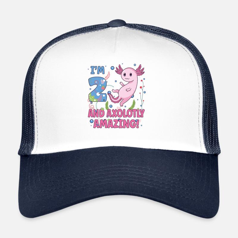 I'm 2 süßes Axolotl 2. Geburtstags Geschenk Trucker Cap