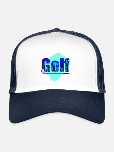 Golf Golfer on the golf course as a gift - Trucker Cap - white/navy - Front