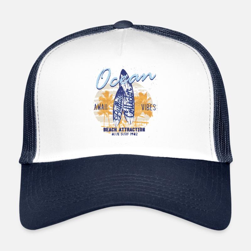 beach ocean fish Casquette trucker 