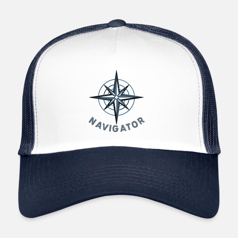 Navigator Compass Star Sailor et Skipper Boat Casquette trucker 
