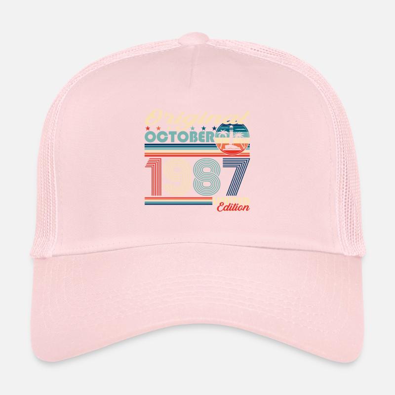 Octobre Né 1987 Cadeau du 35e anniversaire Casquette trucker 