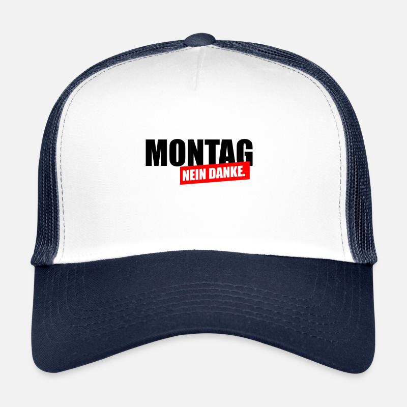 Montag nein Danke - Trucker Cap - Weiß/Navy
