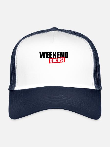 Weekend sucks - Trucker Cap - white/navy - Front