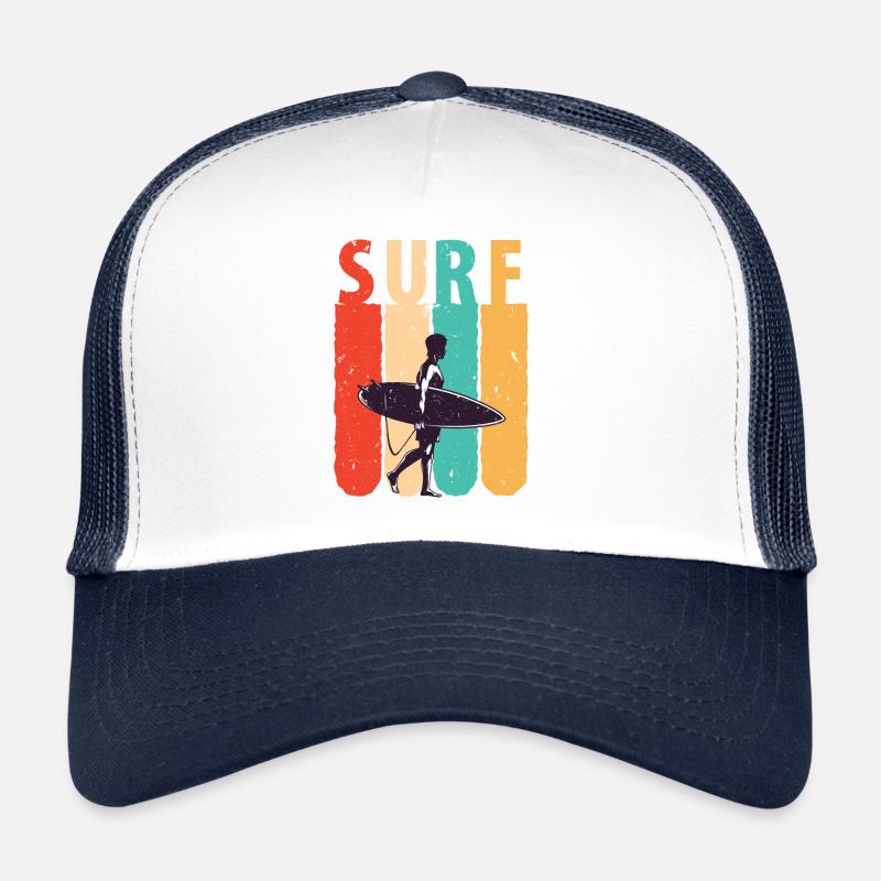 Surf rétro, prêt à affronter les vagues Casquette trucker 