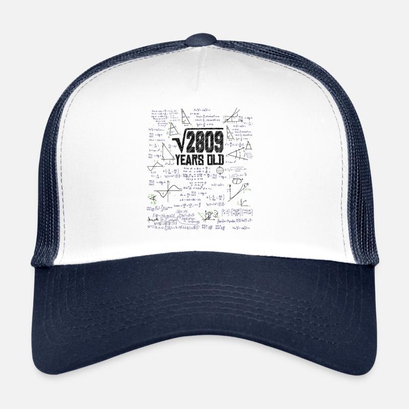 Racine carrée de 2809 Math Nerd 53e anniversaire Casquette trucker 