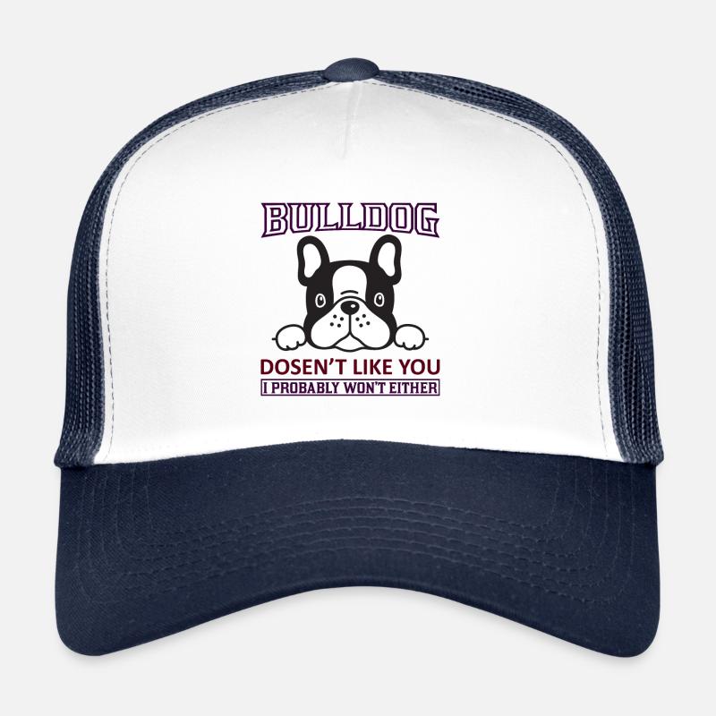 Bulldog like - Trucker Cap - white/navy