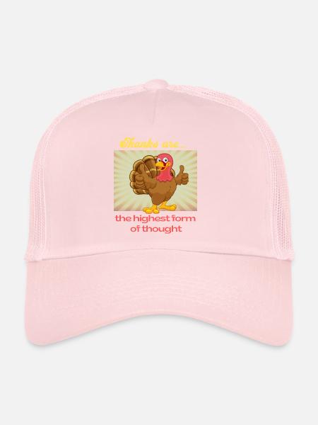 Citations célèbres sur Thanksgiving - Casquette trucker  - rose pâle - Devant