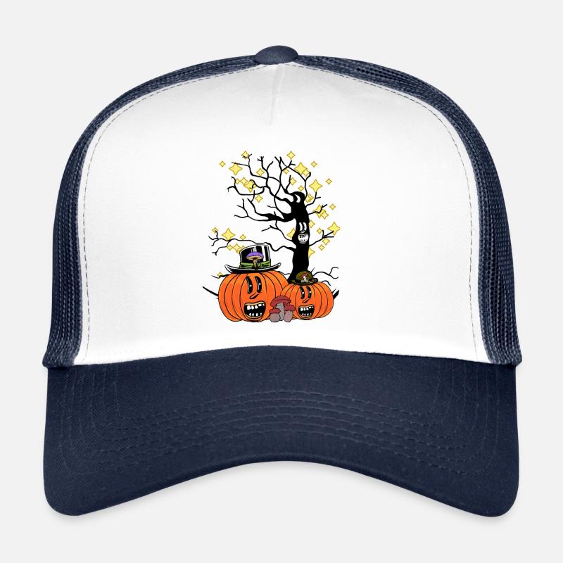 Night Sky Horror Halloween October Pumpkin Child Trucker Cap