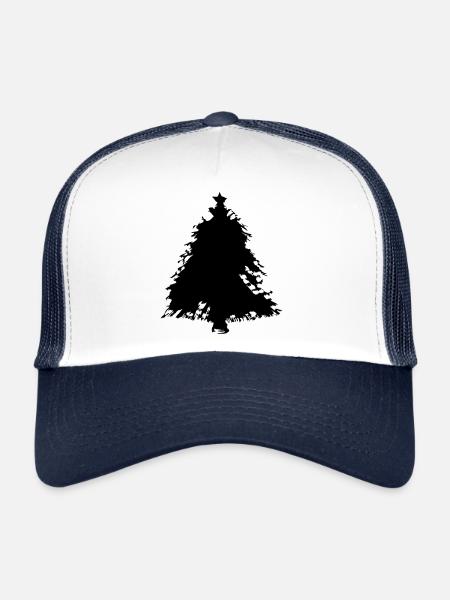 Christmas Tree Christmas Tree Winter Vector 2 - Trucker Cap - white/navy - Front