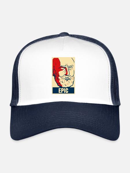 Stoic Epictetus quotes are epic. - Trucker Cap - white/navy - Front
