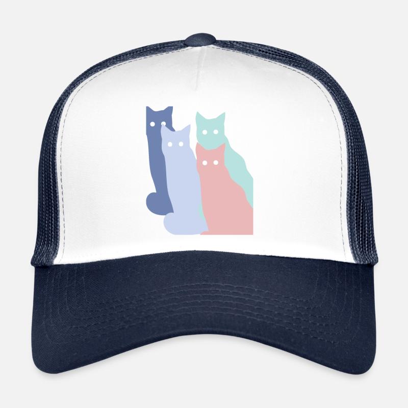 Chats pastels Casquette trucker 