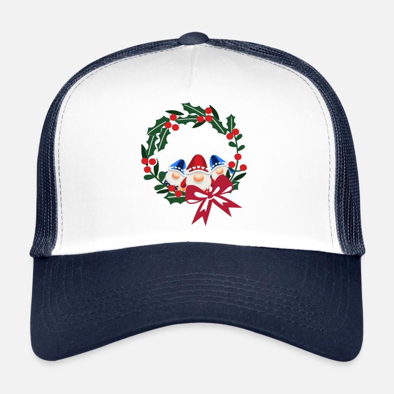 Trois têtes de saint Nicolas avec un nœud de couronne Casquette trucker 