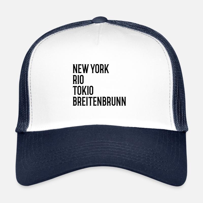 New York Rio Tokio Breitenbrunn Erzgebirge - Trucker Cap - Weiß/Navy
