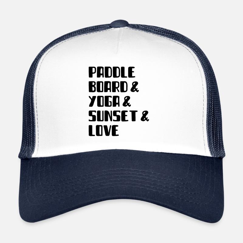 Paddle Board Yoga Sunset And Love Trucker Cap