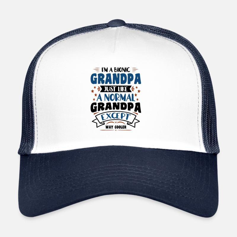 I'm a Bionic Grandpa - Trucker Cap - Weiß/Navy