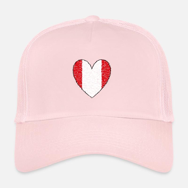 Peru Lima Herz Kunst Design Trucker Cap