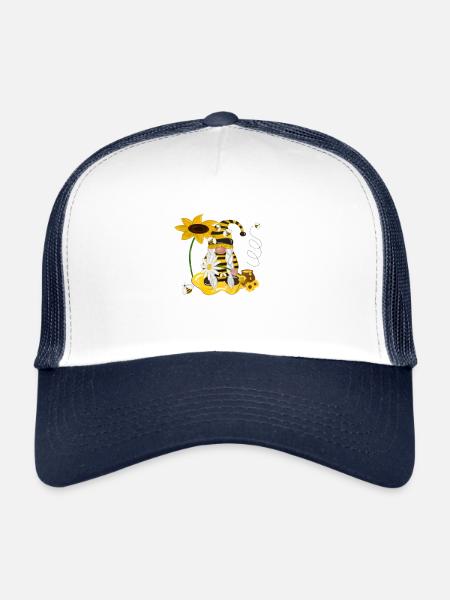 Cute Valentine Bee Gonk Gnome - Trucker Cap - white/navy - Front