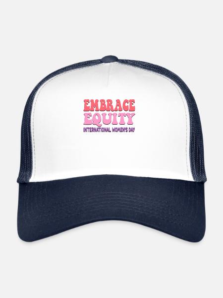Embrace Equity International Womens Day Parade - Trucker Cap - white/navy - Front