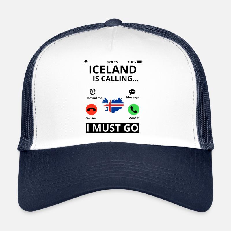 Le drapeau islandais appelle le drapeau islandais Casquette trucker 