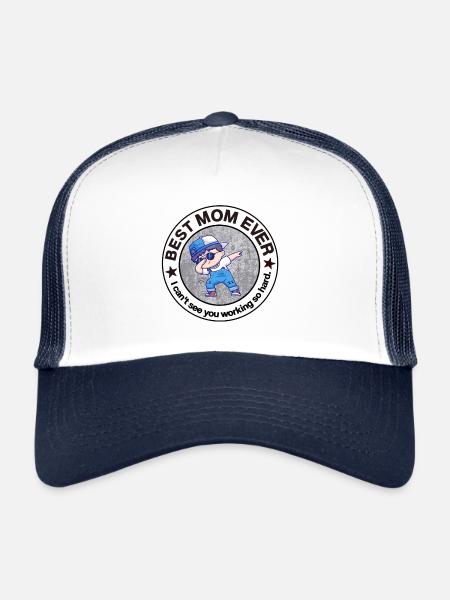 Meilleure maman de tous les temps Allerbeste Mama - Casquette trucker  - blanc/marine - Devant