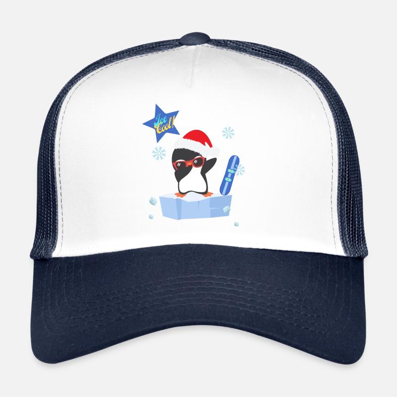 Ice cool, Dab pingouin et snow, pingouin rigolo. Casquette trucker 