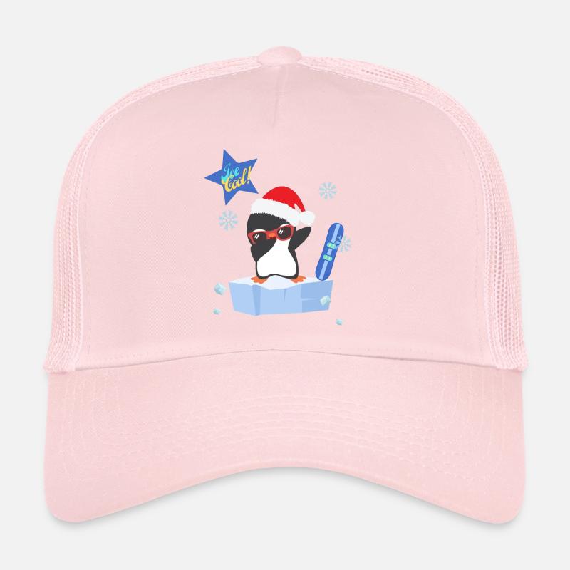 Ice cool, Dab pingouin et snow, pingouin rigolo. Casquette trucker 
