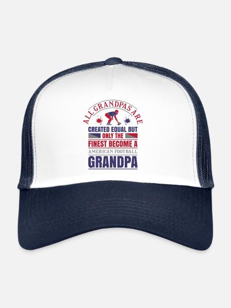 FoundLux New Design, ALL GRANDPAS ARE CREATED EQUA - Trucker Cap - white/navy - Front