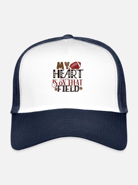 Proud Mom of Football Player Son - Trucker Cap - white/navy - Front