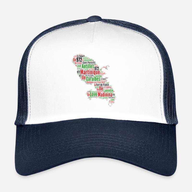 Martinique 972 Antilles Island Map Trucker Cap
