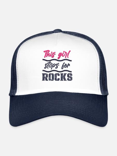 Étudiant en géologie - Casquette trucker  - blanc/marine - Devant