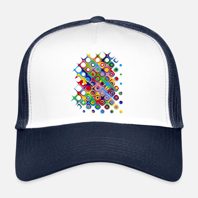 Motif coloré (cercles, formes) Casquette trucker 