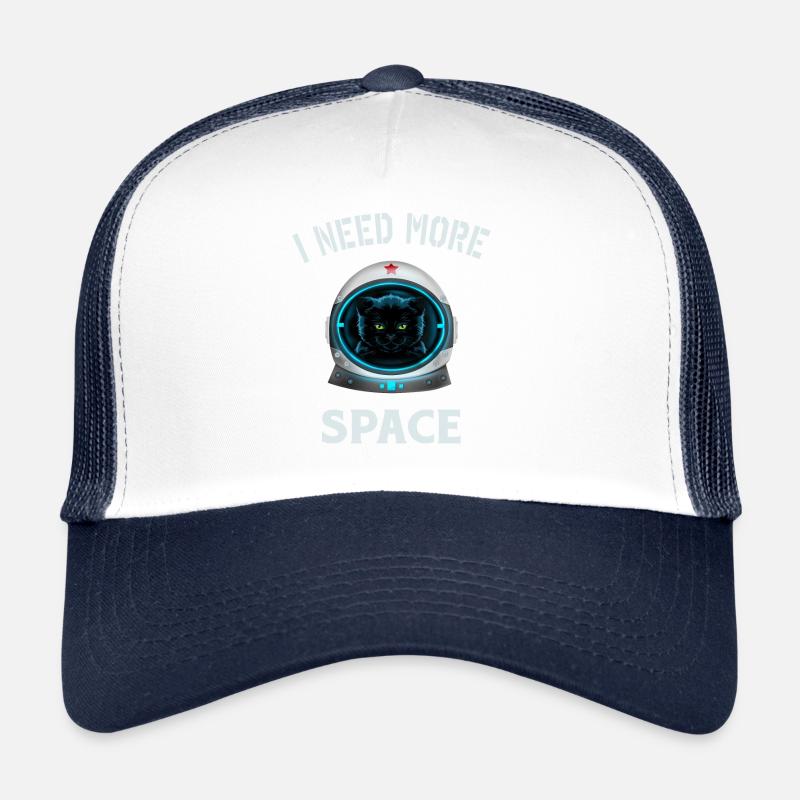 i need more space - Trucker Cap - Weiß/Navy