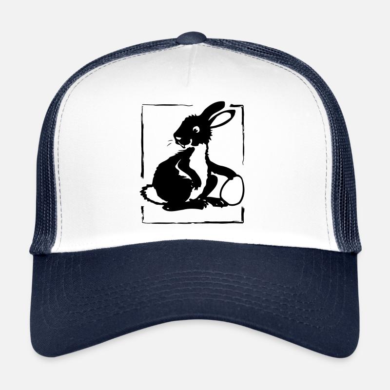 Bunny with Egg in a Frame | Vectorgraphic Trucker Cap