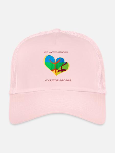 kabyle T-shirt graffiti Le Printemps berbère - Casquette trucker  - rose pâle - Devant
