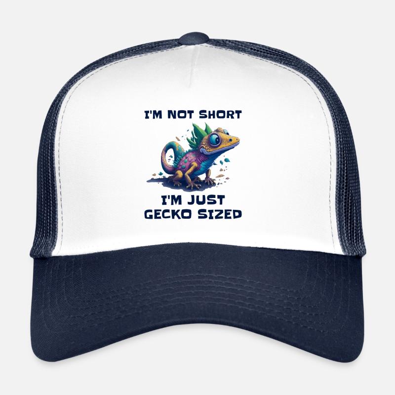 "I'm Not Short, I'm Just Gecko Sized" Cute Gecko Trucker Cap