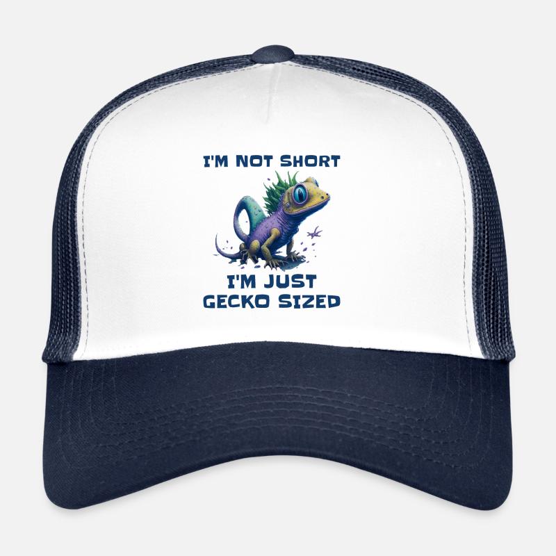 "I'm Not Short, I'm Just Gecko Sized" Cute Gecko Trucker Cap