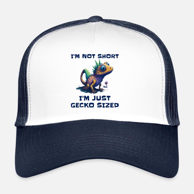 "I'm Not Short, I'm Just Gecko Sized" Cute Gecko Trucker Cap