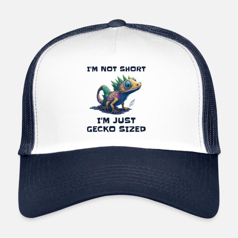 "I'm Not Short, I'm Just Gecko Sized" Cute Gecko Trucker Cap
