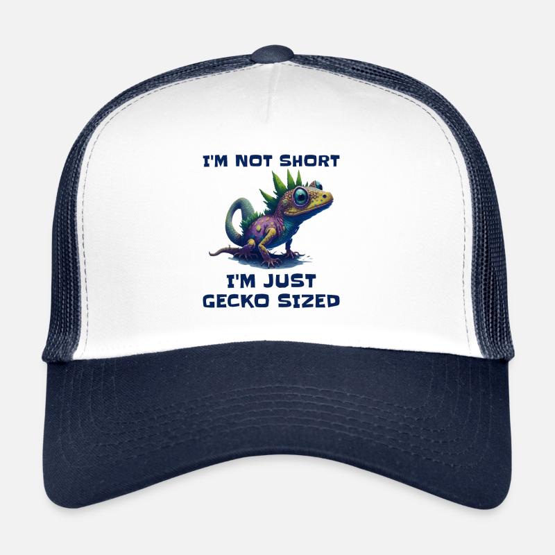 "I'm Not Short, I'm Just Gecko Sized" Cute Gecko Trucker Cap