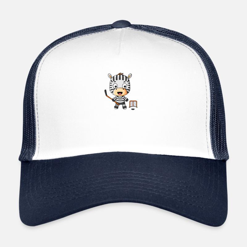Zebra Eishockey Kawaii Design Kinder Erwachsene Trucker Cap
