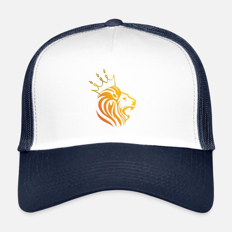 Goldener Löwe mit Krone Alphatier König Stark Cool Trucker Cap