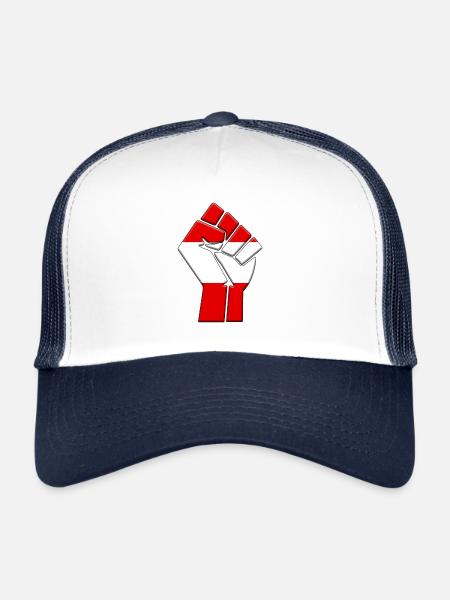 Austria Flag Austrian Country Pride Native - Trucker Cap - white/navy - Front