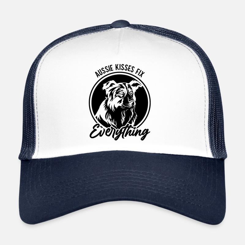 Australian Shepherd Aussie Dad Aussie Mom Trucker Cap