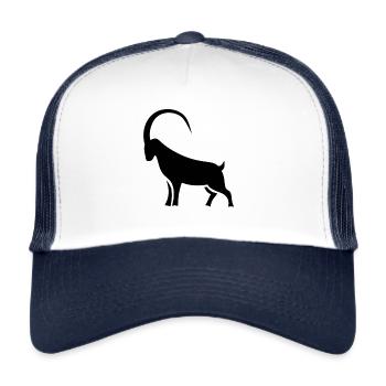 Capricorn zodiac sign for hunters and mountaineers - Trucker Cap - white/navy - Front
