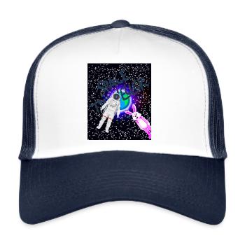 Astronaut and the Pink Rabbit - Space Traveller - Trucker Cap - white/navy - Front
